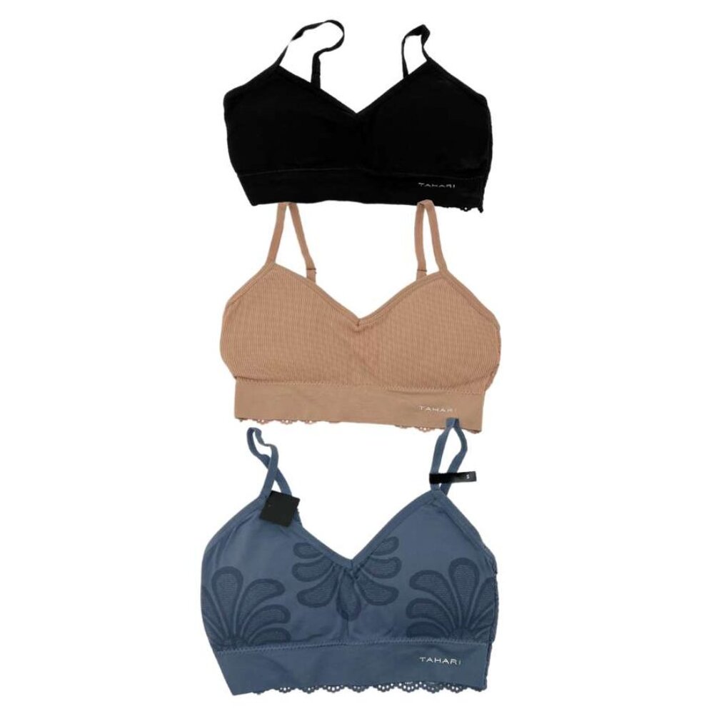 Tahari | Women's Blue, Brown And Black Seamless Jacquard Bra's | Various Sizes